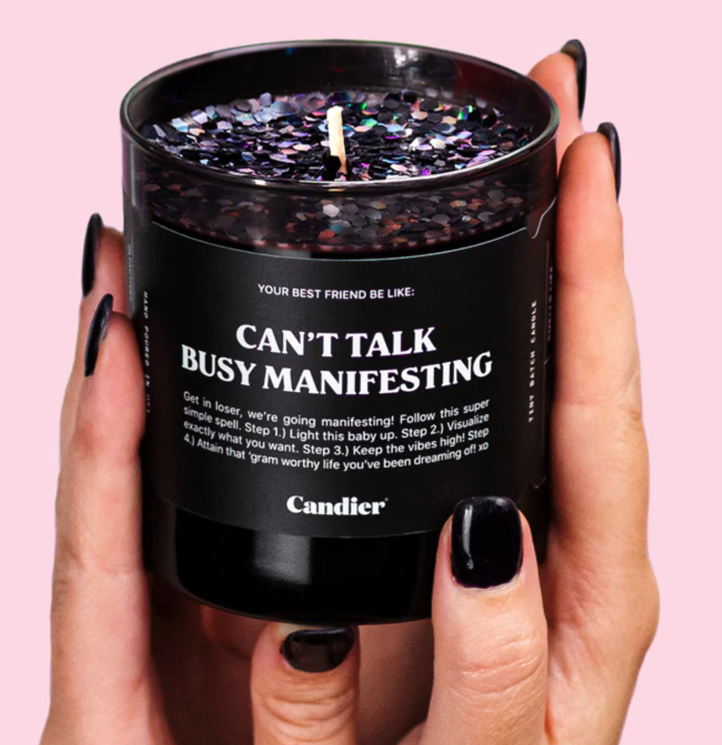 Candier - "Can't talk, busy manifesting" - Soy Candle