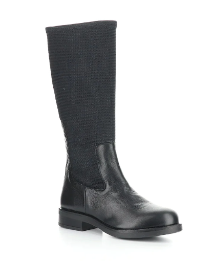 Bos & Co "Noise"Balck tall stretch zip boot waterproof/warm lined -25c