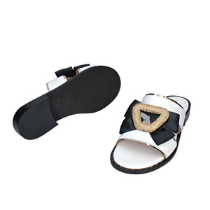 MLV "Celia" White/Black/Gold - Sandal