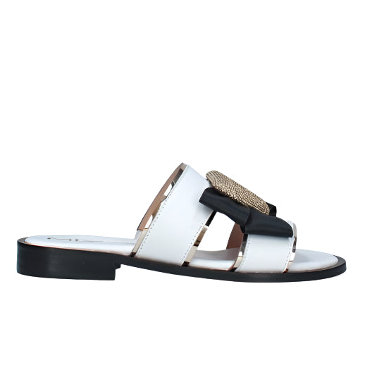 MLV "Celia" White/Black/Gold - Sandal