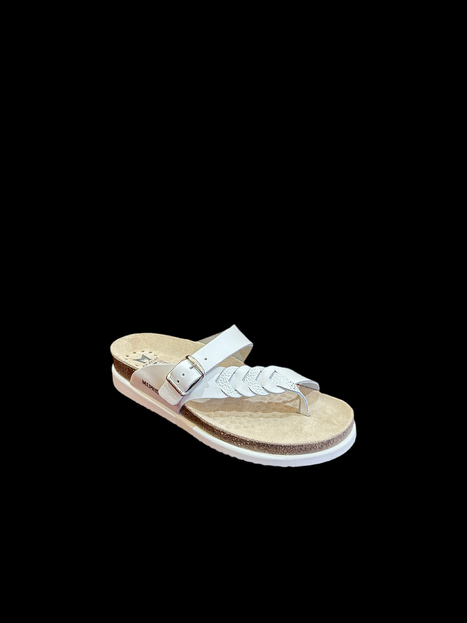 Mephisto "Heleonore" White/Multi - Cork Sandal