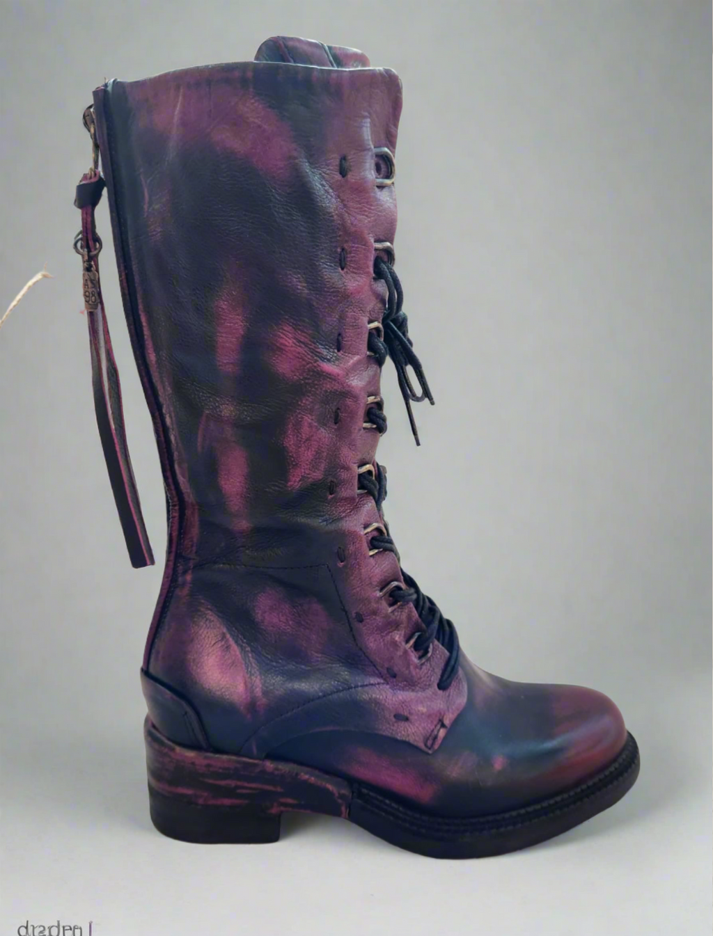 AS98 "A23313" Tall boot blk/fuchsia