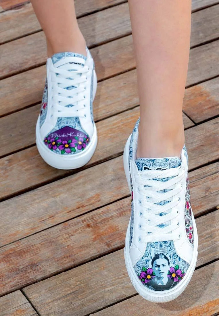 DoGo "Myra - Frida Khalo" White/Multicolour - Sneaker
