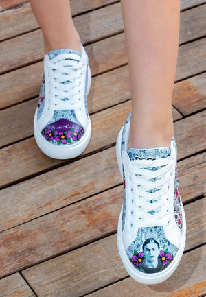 DoGo "Myra - Frida Khalo" White/Multicolour - Sneaker