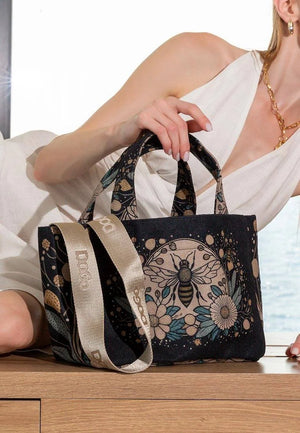 DoGo "Queen Bee" Black - Medium Tote Bag