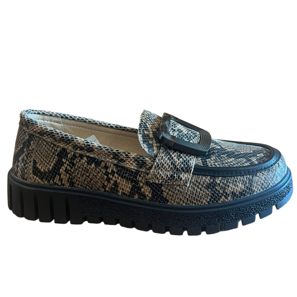Bernie Mev "TW-Agatha" Brown Mix/Pyth - Slip-On Loafer