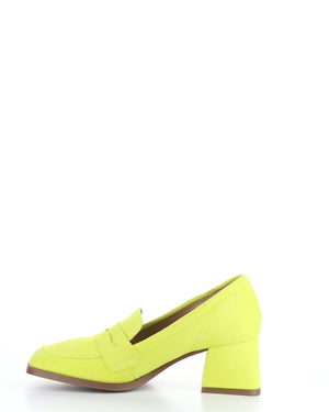 Bos & Co 'Ama" Pear yellow block heeled loafer