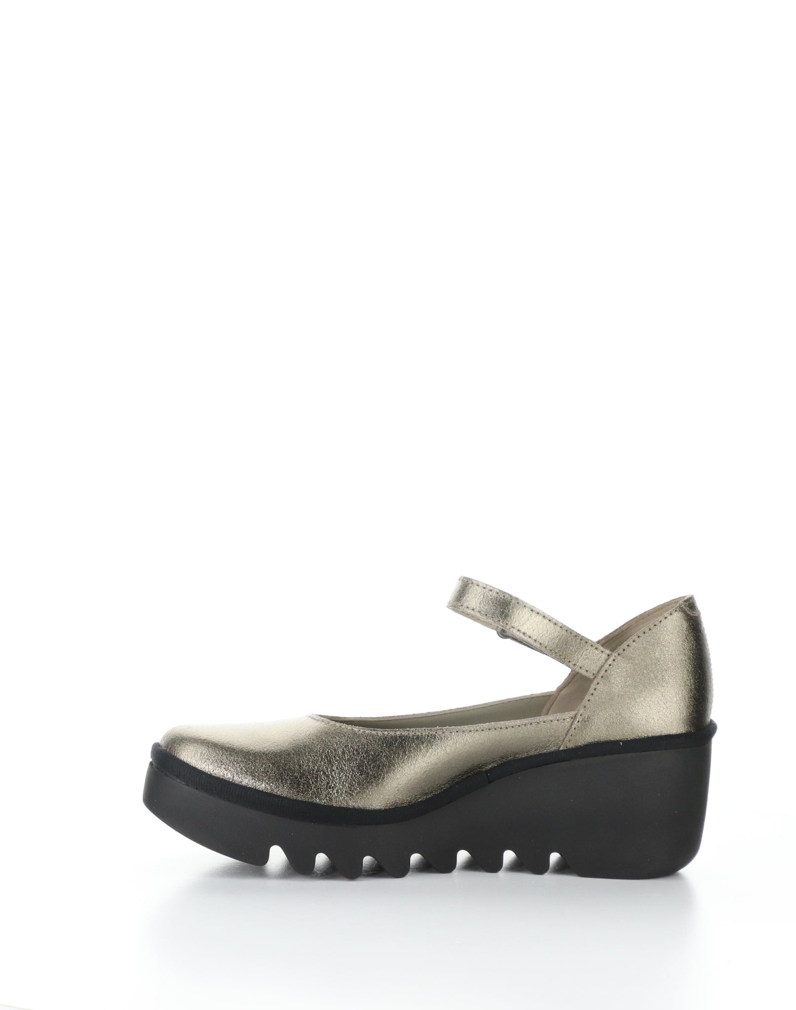 Fly London "BAWO" Gold shoe with ankle strap