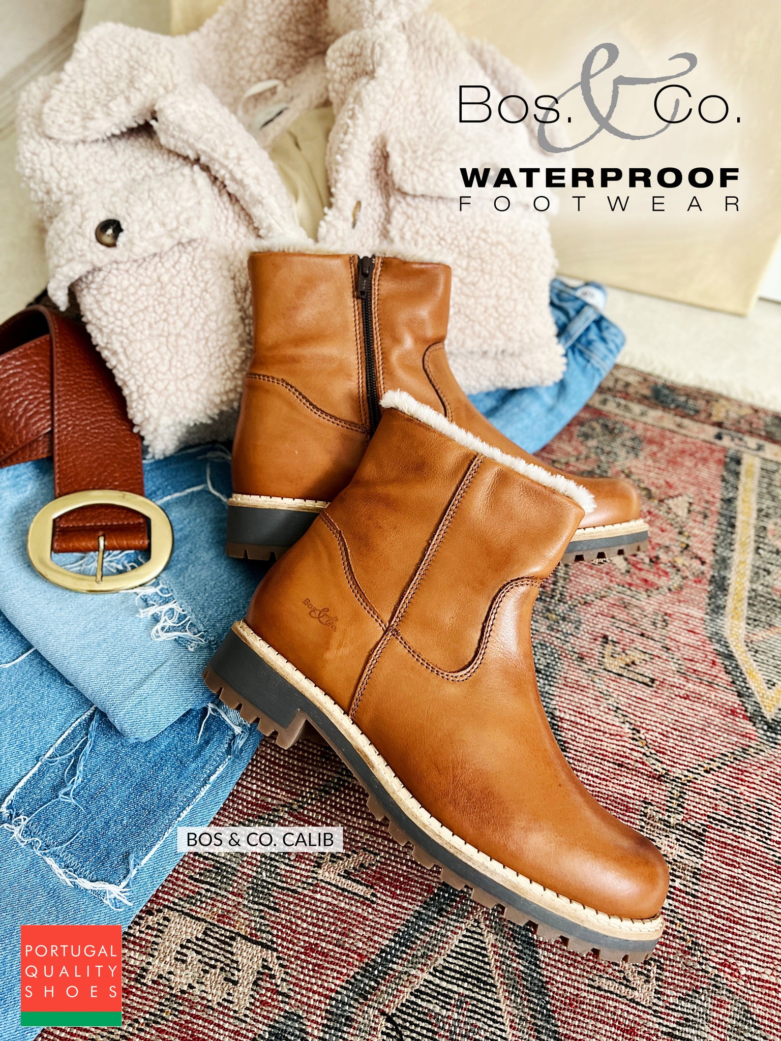 Bos&Co. "Calib" Rich Tan - Wool-Lined Bootie