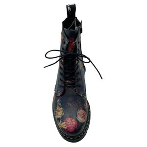 Bulle "22D010" Black/Flowers - Waterproof Combat Boot