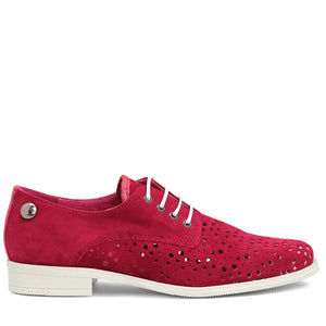 Chanii B "Cordon" Red - Suede Sneaker