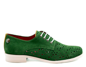 Chanii B "Cordon" Green - Perforated Sneaker