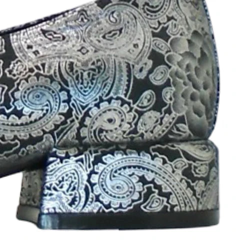 Django & Juliette "Varva" Black/Silver Print - Loafer