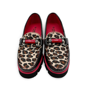 Di Chenzo "8807" Black/Leo/Red - Platform Loafer