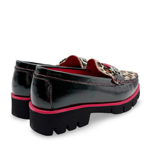 Di Chenzo "8807" Black/Leo/Red - Platform Loafer