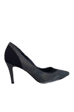 Capelli Rossi "Emma" black sparkle high heel  leather pump