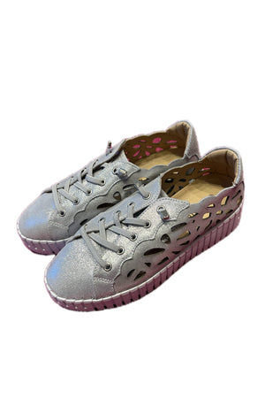 BERNIE MEV "Elinora" Silver slip in sneaker