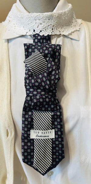 Dani XX "Floral Ted" Vintage necklace Tie with collar