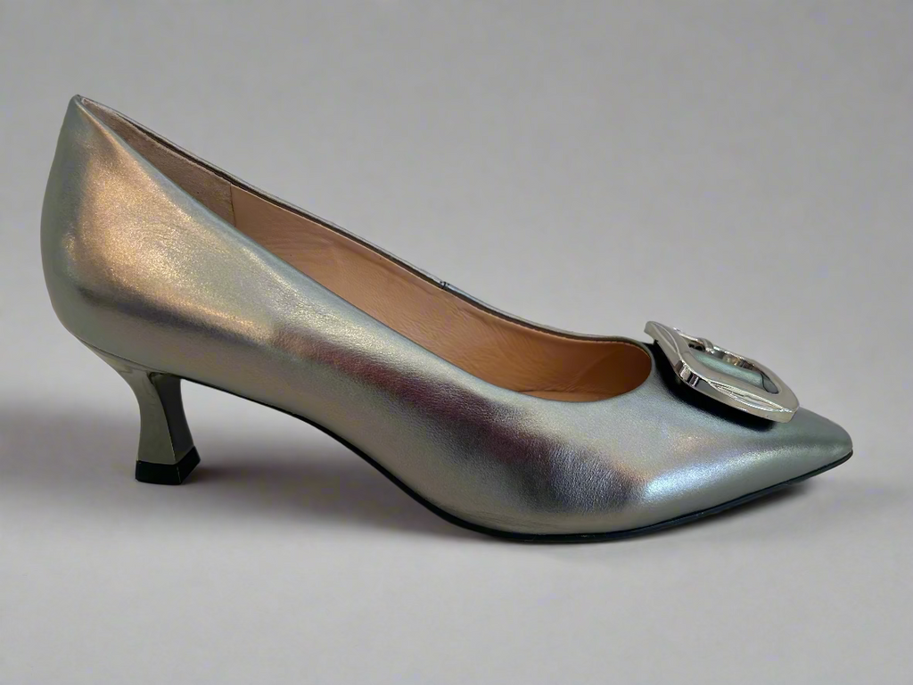 Capelli Rossi "Tully" Pewter low heeled pump