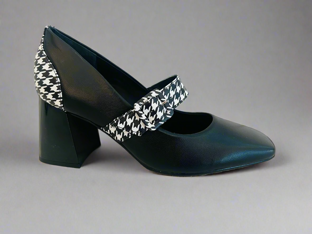 Capelli Rossi "Posh" Black/Houndstooth Mary Jane pump