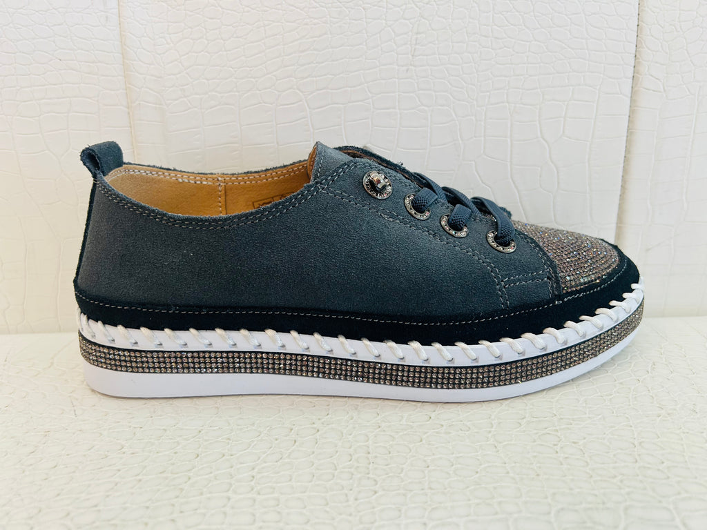 Bernie Mev "Jodie" Black slip on sneaker