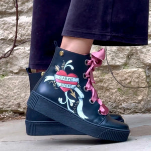 Chanii B "Tattoo" Black/Multi - Short Boot