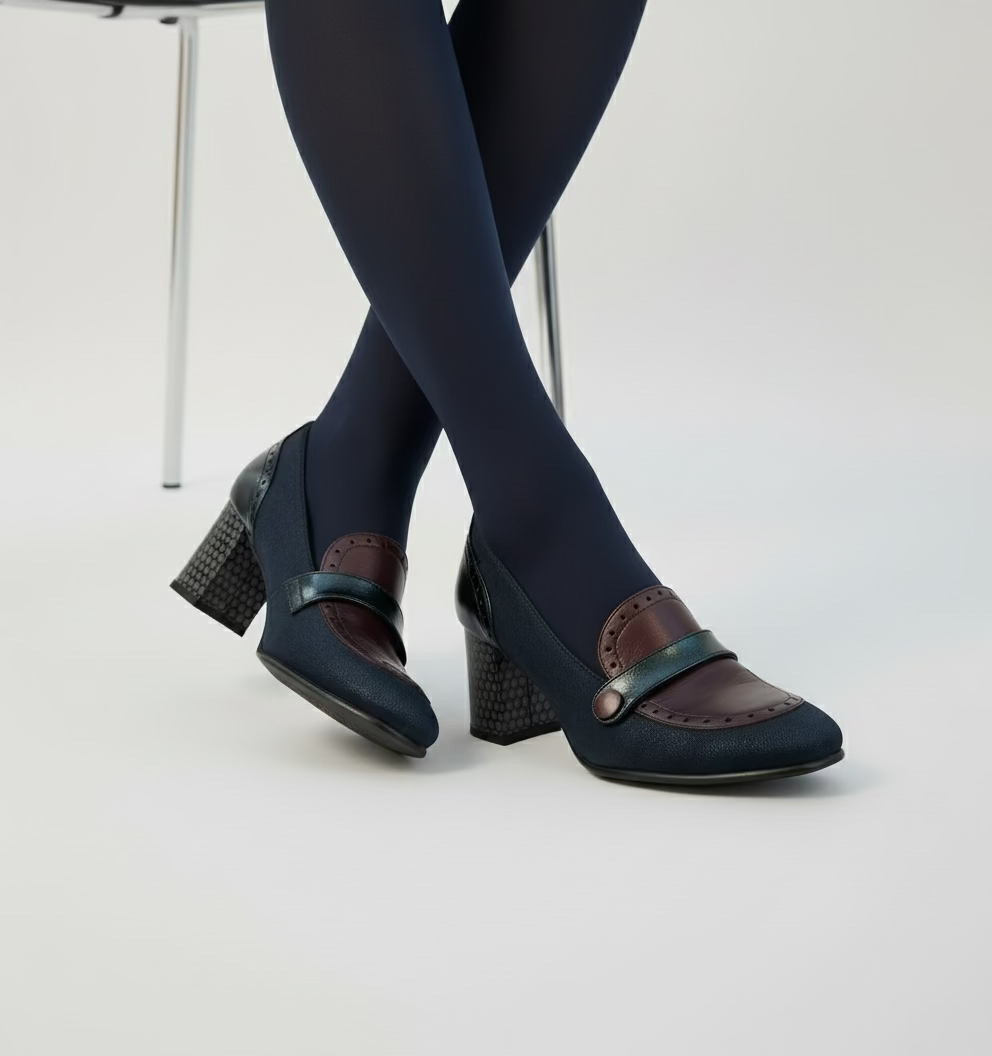 Dorking "D9614" Multi coloured heel