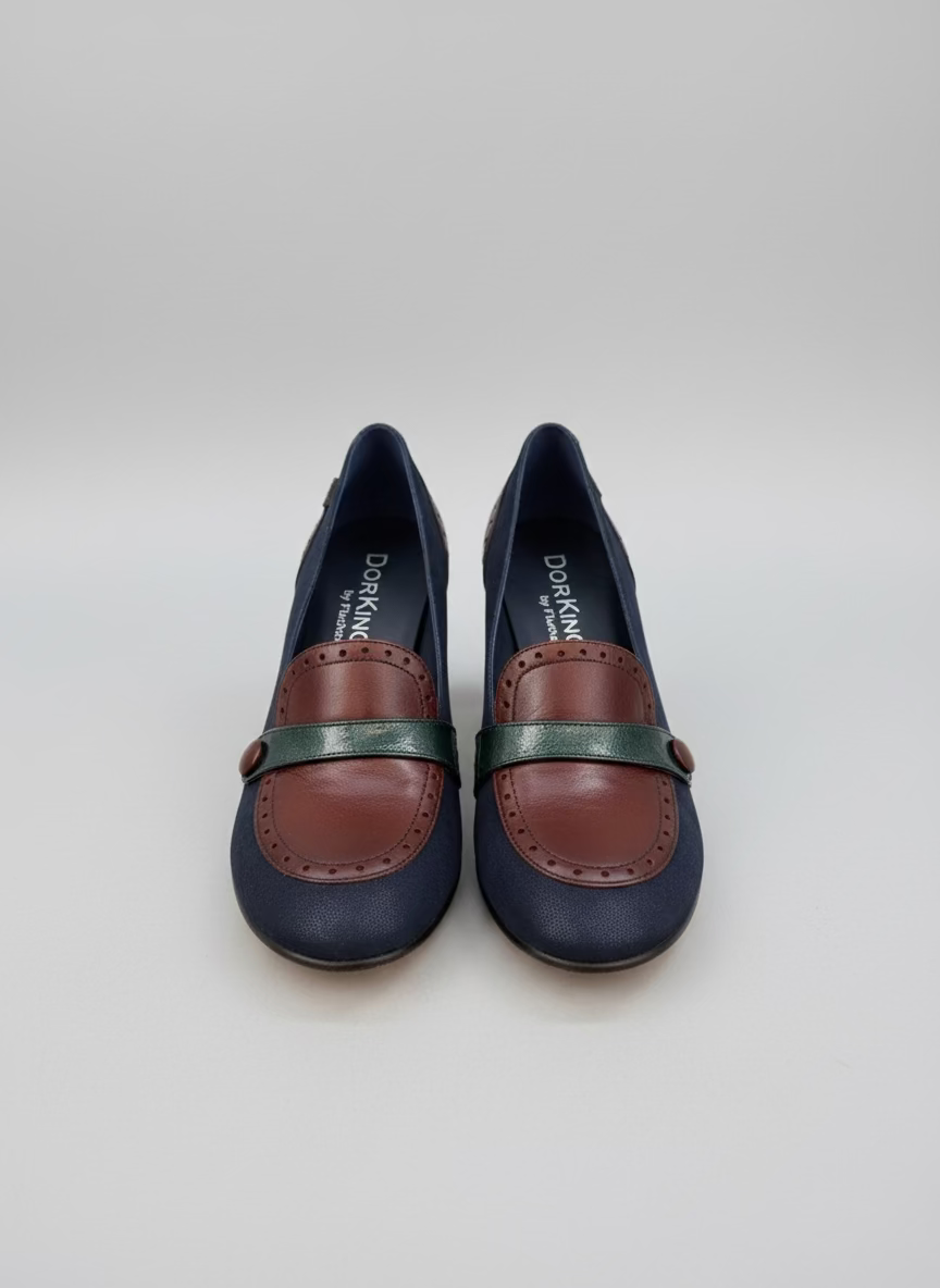 Dorking "D9614" Multi coloured heel