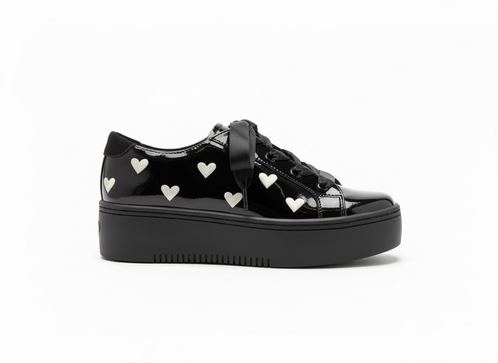 Minx - Ace of Hearts Black Patent sneaker