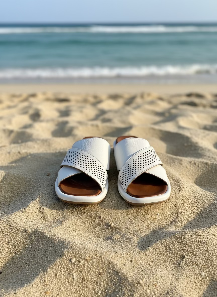 Bueno - Edison "white" Slip-on sandal