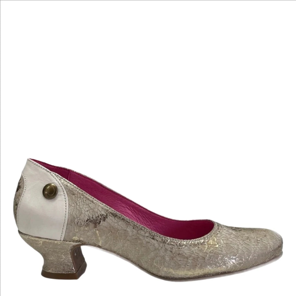 Chanii B "Luberon" Gold Crackle - Dress Shoe