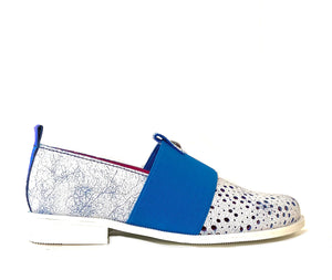 Chanii B "Bourbon" Blue Crackle - Slip-on Shoe