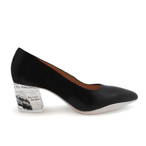 Chanii B "Lu Lu" Black/White Newsprint - Pump