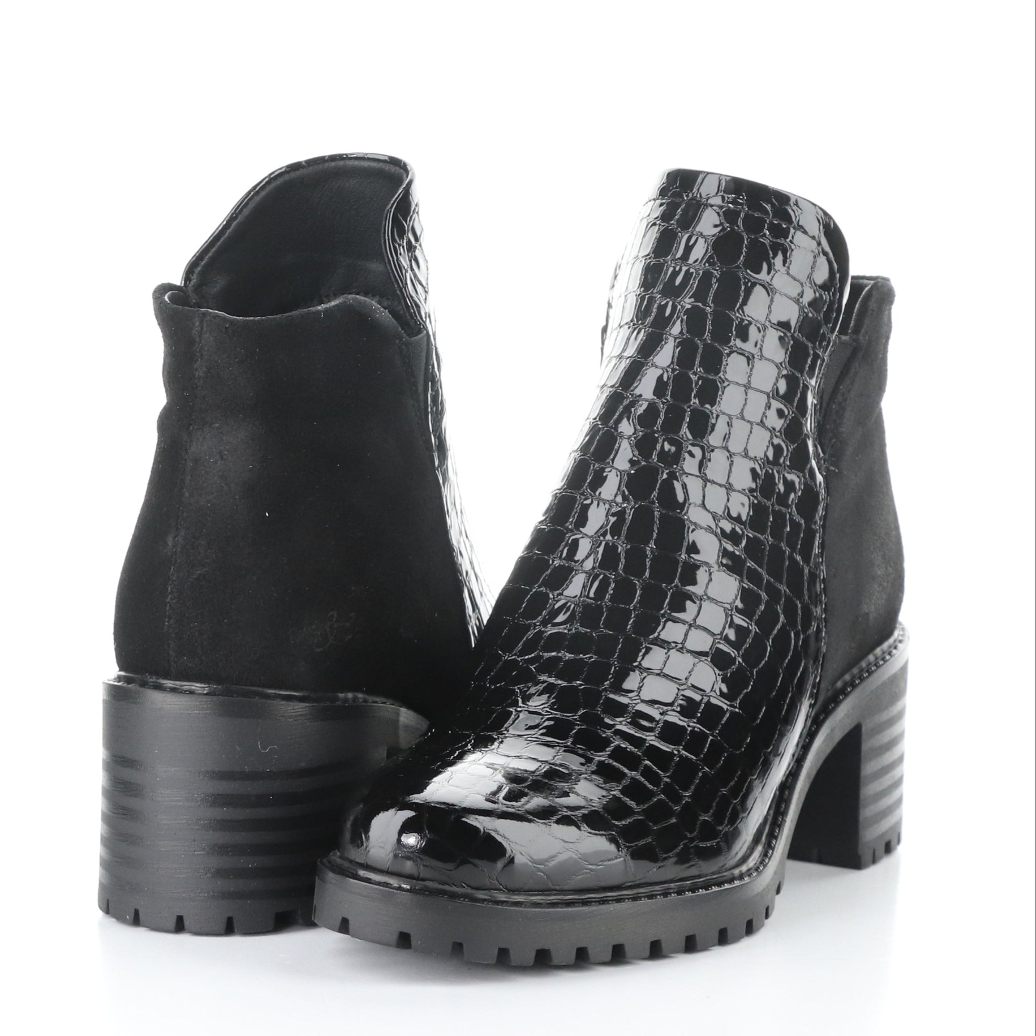 Bos&Co. "Inara" Black Croco - Waterproof Bootie