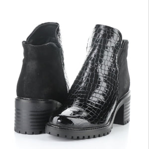 Bos&Co. "Inara" Black Croco - Waterproof Bootie