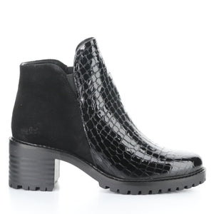 Bos&Co. "Inara" Black Croco - Waterproof Bootie