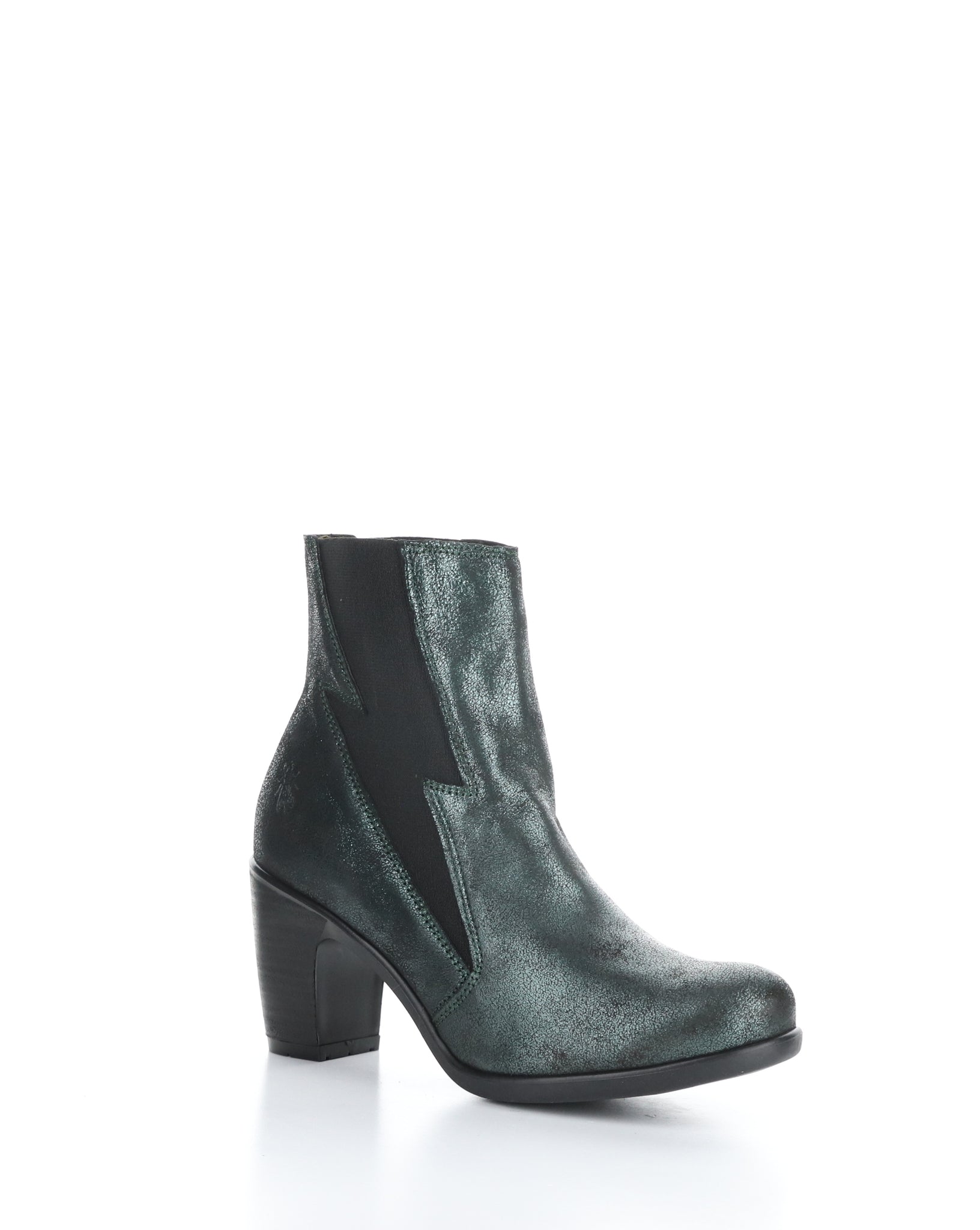 Fly London "Kimi" Black Lightning/Metallic Green - Short Boot