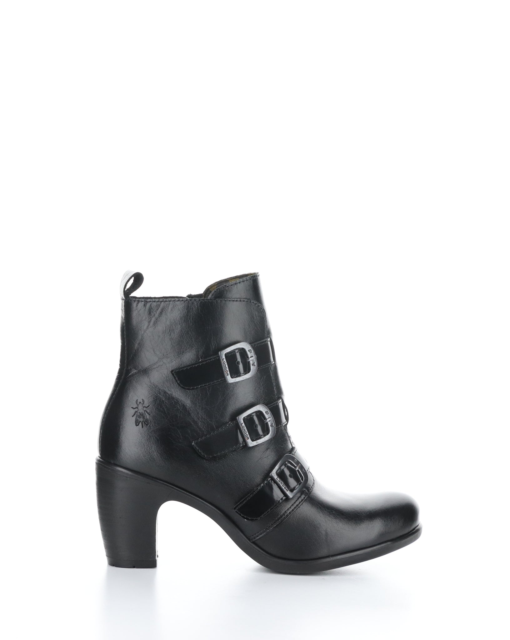 Fly London "Klea" Black Buckle - Short Boot