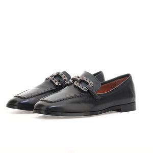 Mjus "L53104" Black leather loafer