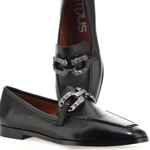 Mjus "L53104" Black leather loafer