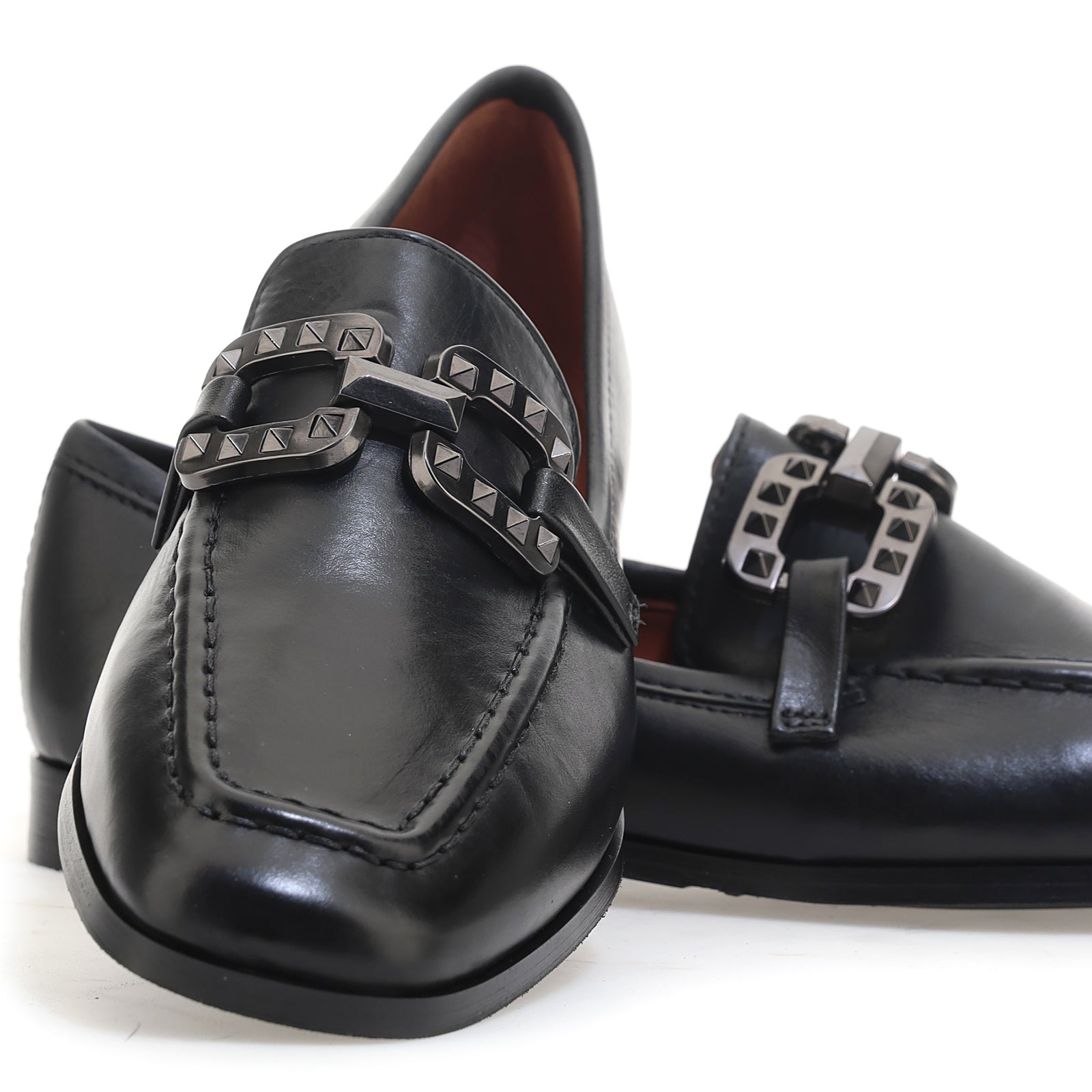 Mjus "L53104" Black leather loafer