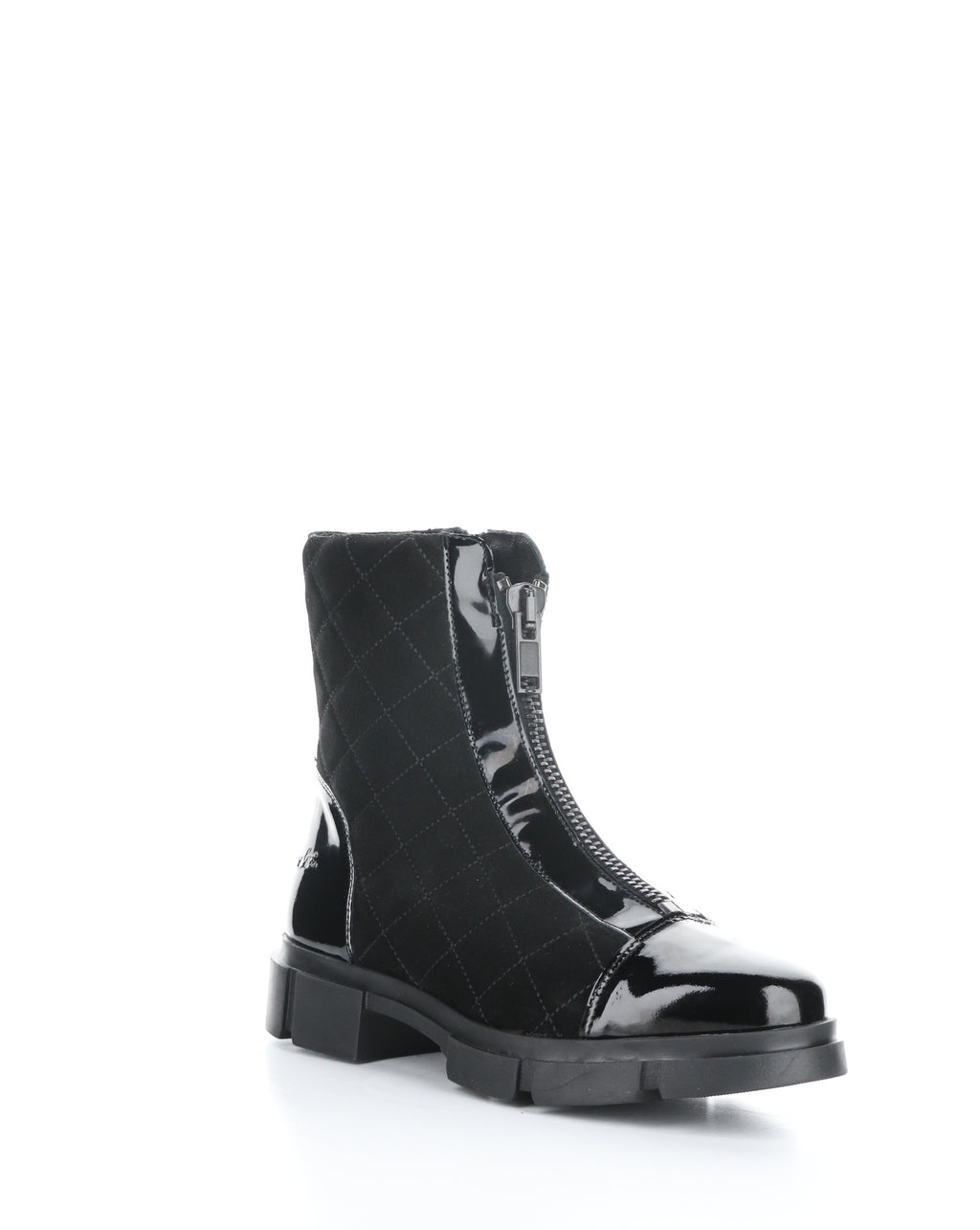 Bos&Co. "Lane" Black Patent/Suede - Waterproof Short Boot