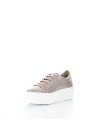 Bos & Co "Maya" Castor taupe patent flatform sneaker