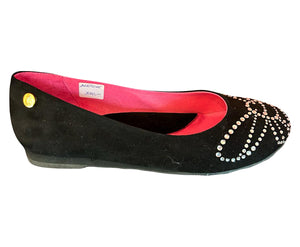 Chanii B "Bee Free" Black/Silver Diamonds - Ballerina Flat