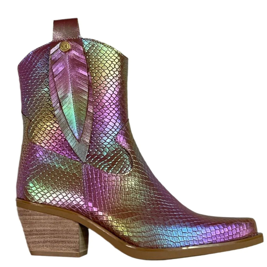 Chanii B "Magnifique" Multi Iridescent - Short Cowgirl Boot