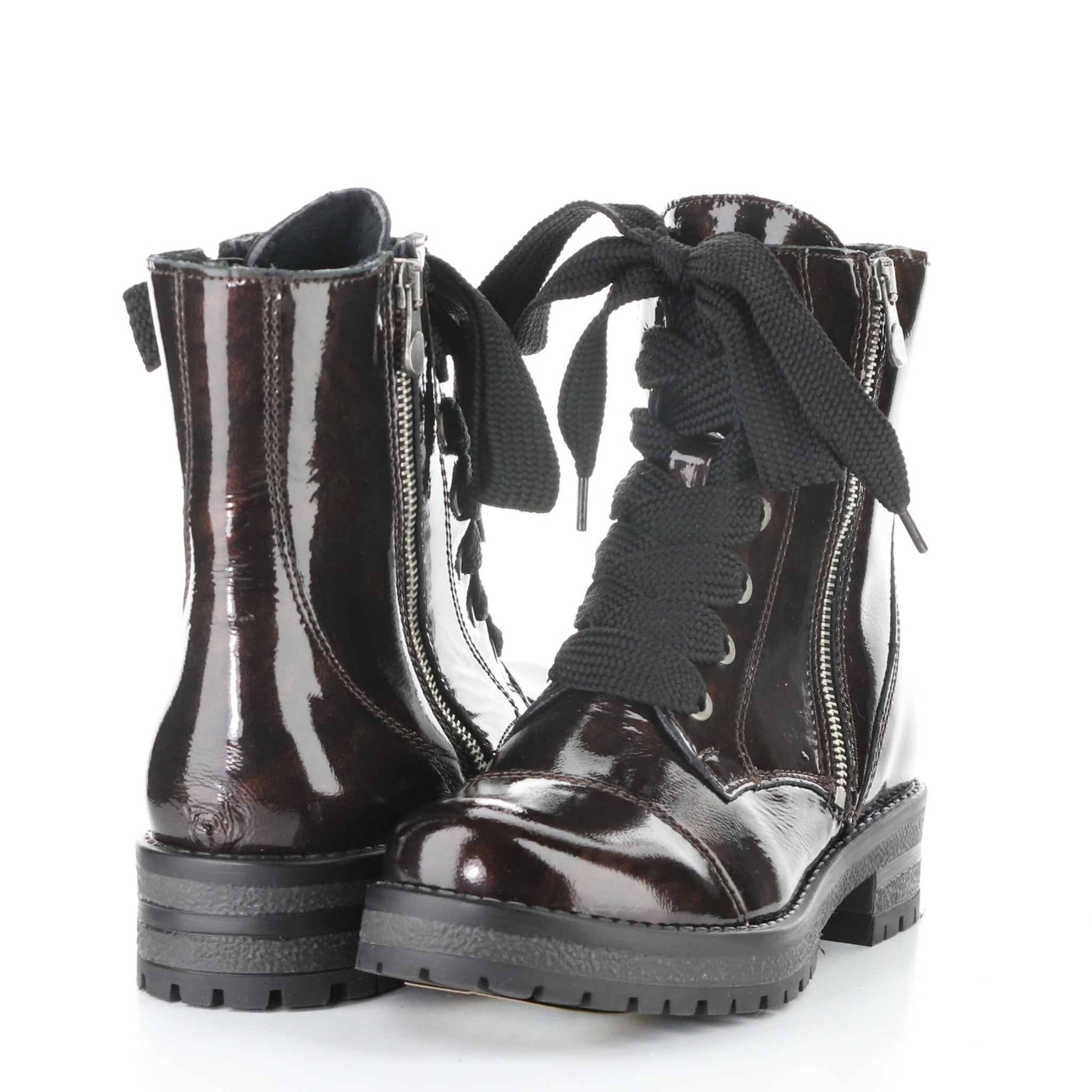 Bos&Co. "Paulie" Brown Mix Patent - Waterproof Boot