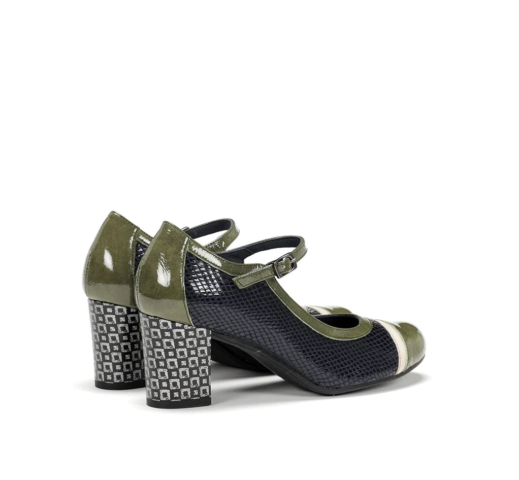 Dorking "D8669" Navy/Green - Pump