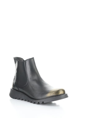Fly London "Salv"  Black Boot with gold toe