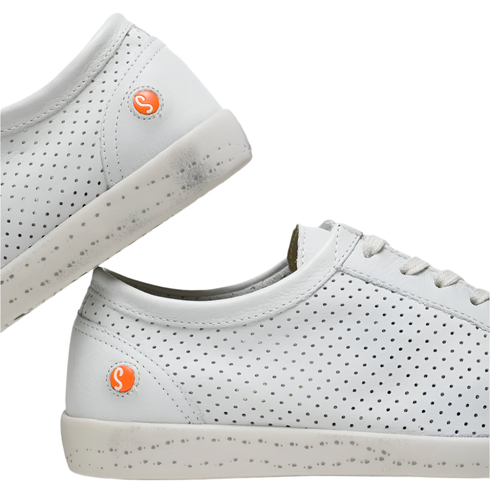 Softinos "Ica" White - Perforated Sneaker