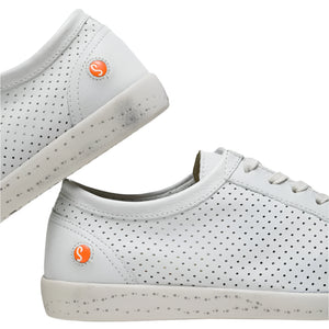 Softinos "Ica" White - Perforated Sneaker